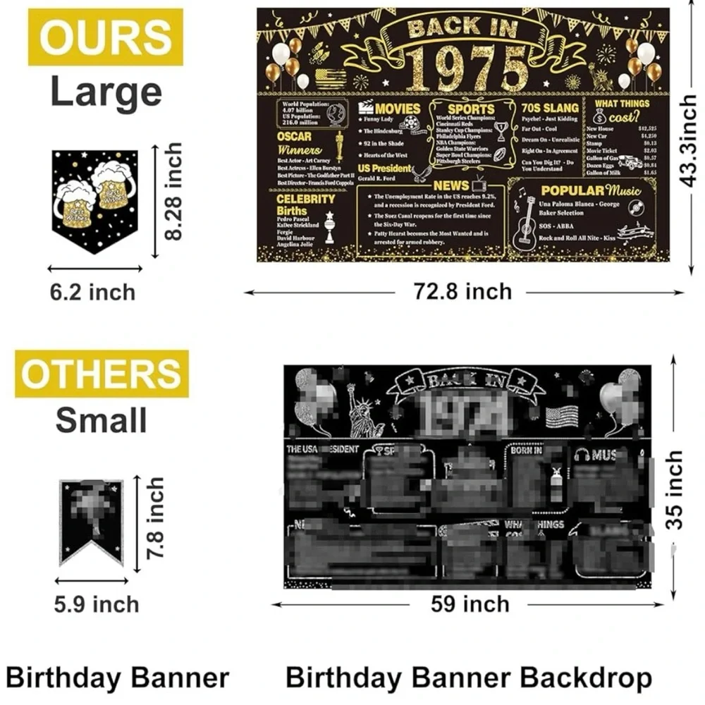 Cheers to 50 Years Party Decoration Set
